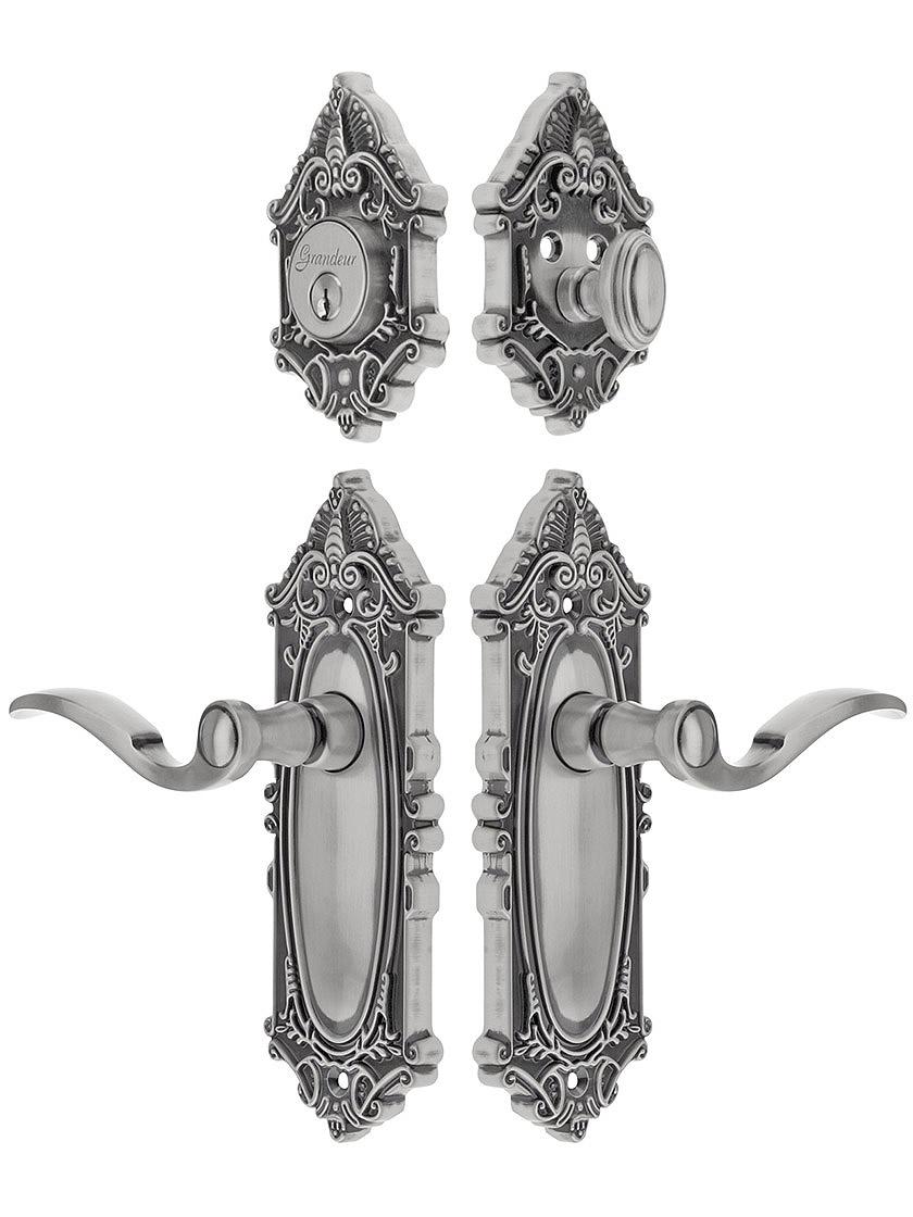Grandeur "Grande Victorian" Entrance Door Set With Bellagio Levers